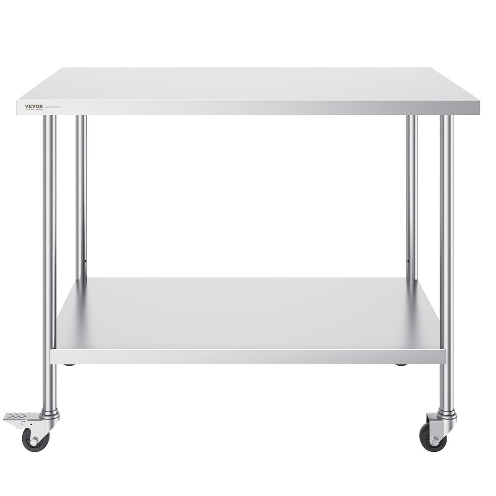 Nerūdijančio plieno darbo stalas VEVOR HETG-30*60, 762 x 1524 mm