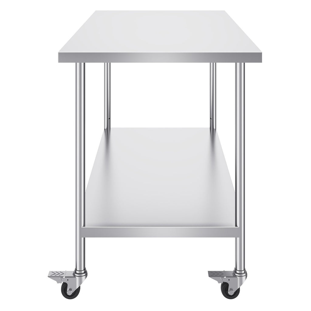 Nerūdijančio plieno darbo stalas VEVOR HETG-30*60, 762 x 1524 mm