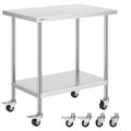 Nerūdijančio plieno darbo stalas VEVOR GZT910*610J, 610 x 914 mm