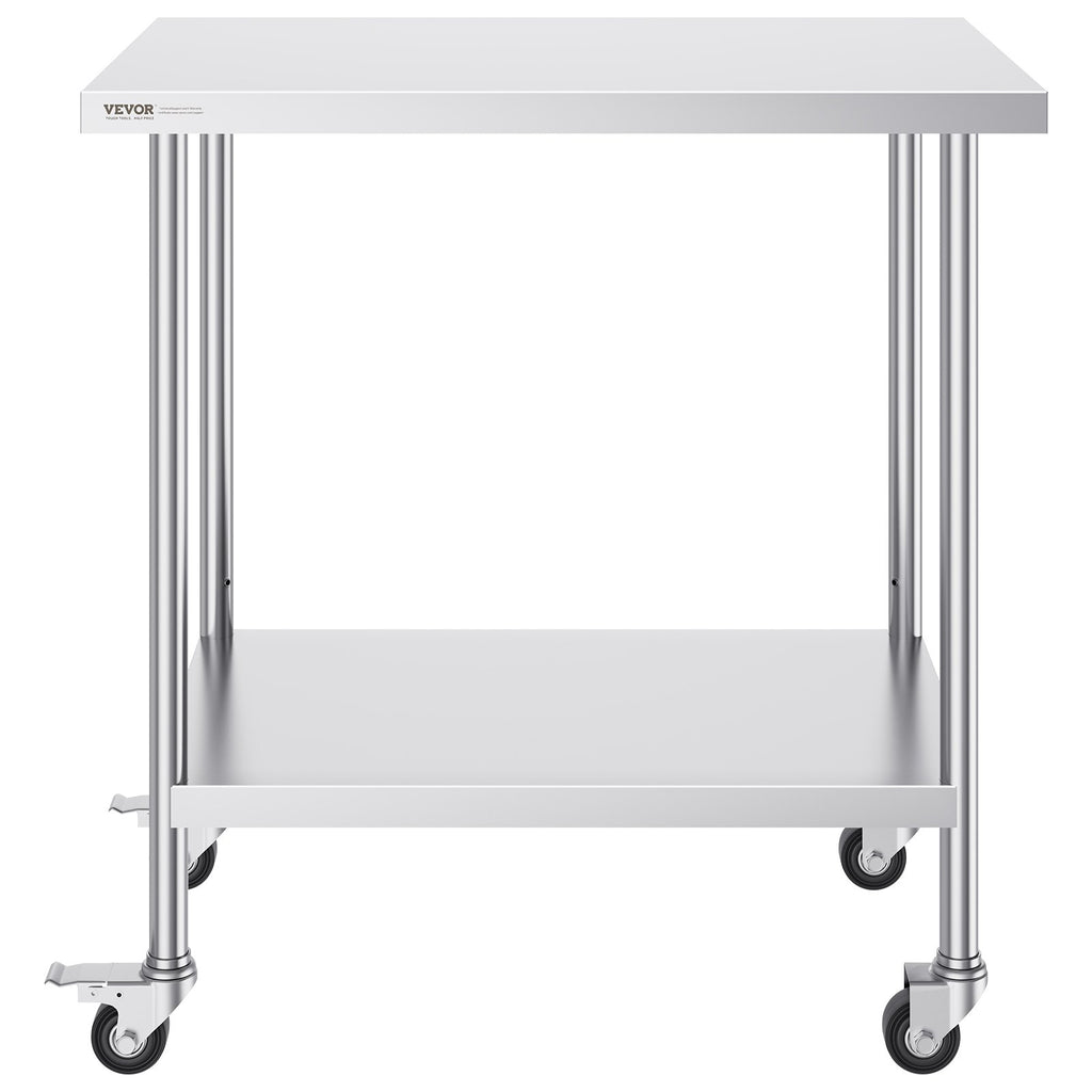 Nerūdijančio plieno darbo stalas VEVOR GZT910*610J, 610 x 914 mm