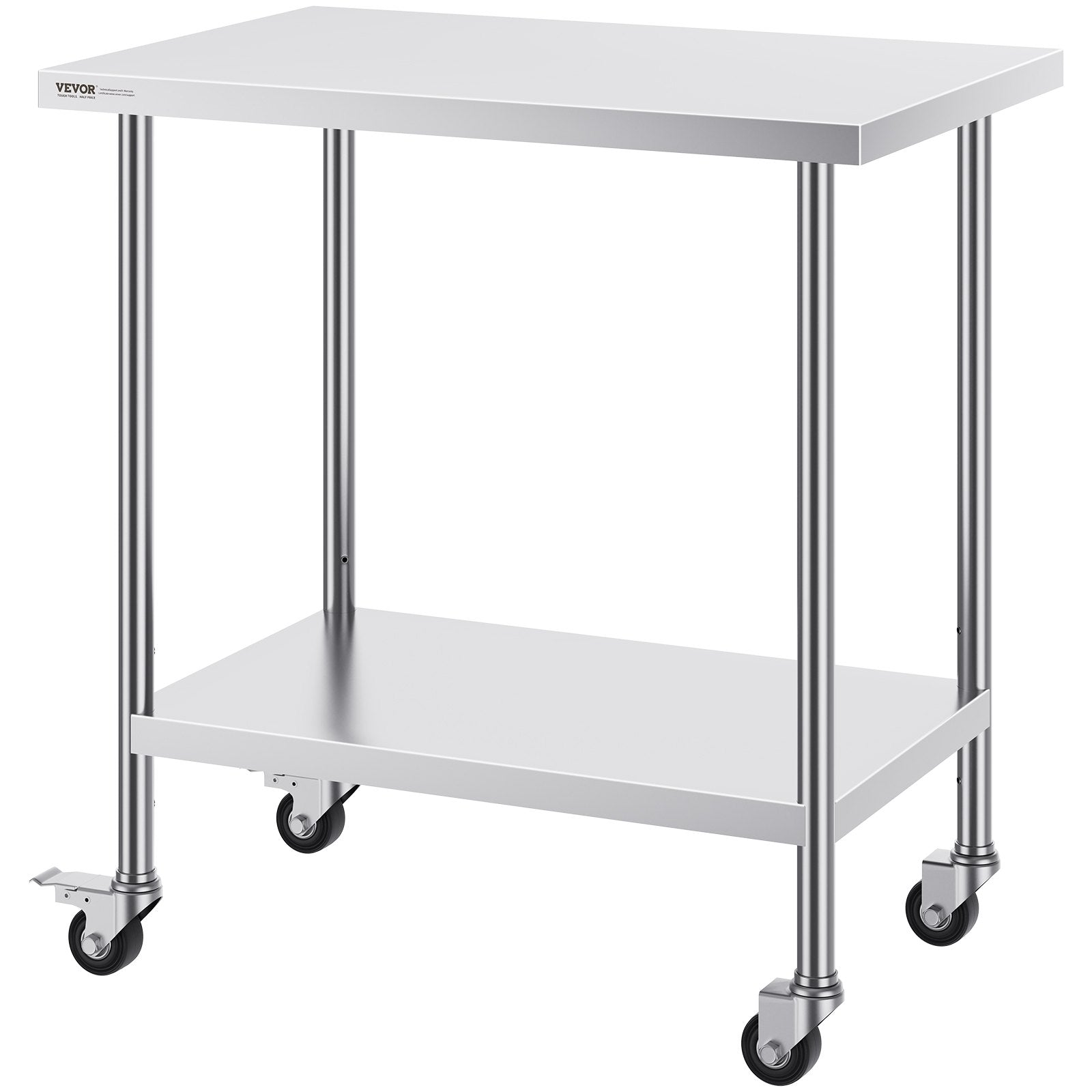 Nerūdijančio plieno darbo stalas VEVOR GZT910*610J, 610 x 914 mm
