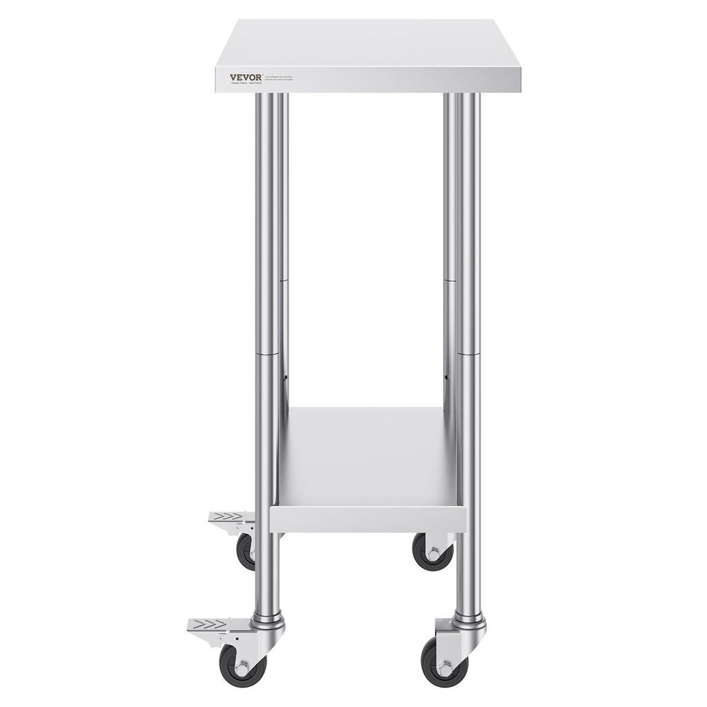 Nerūdijančio plieno darbo stalas VEVOR HETG-24*18, 610 x 457 mm