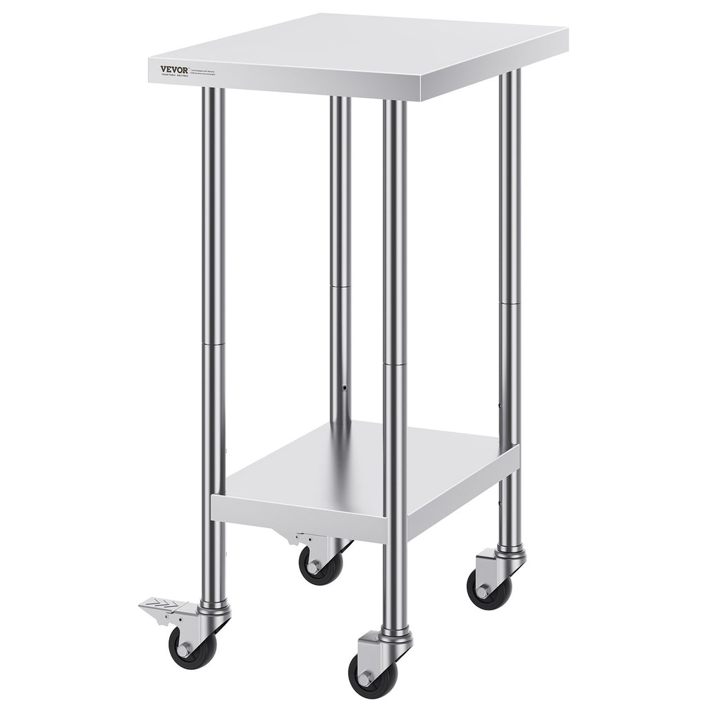Nerūdijančio plieno darbo stalas VEVOR HETG-24*18, 610 x 457 mm