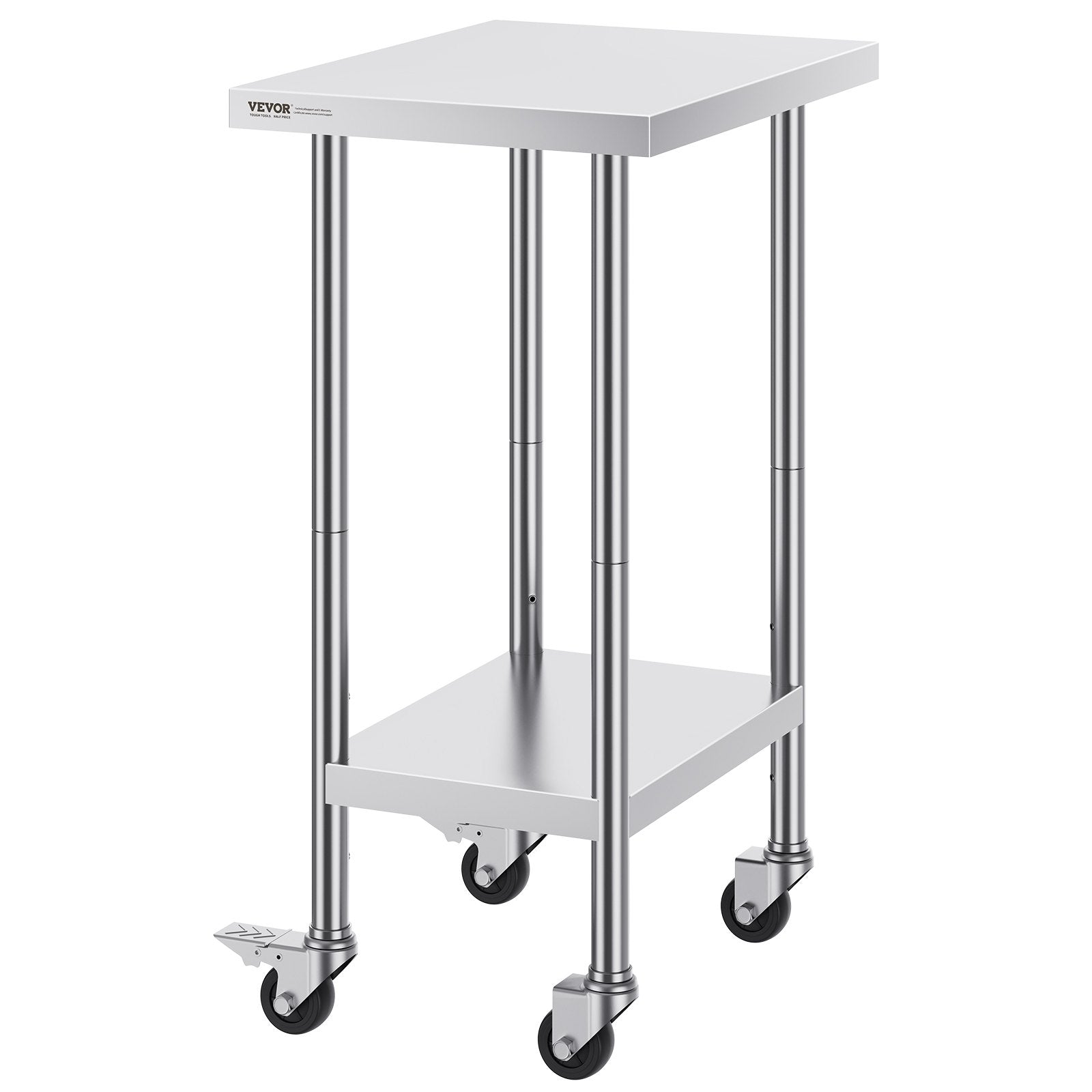 Nerūdijančio plieno darbo stalas VEVOR HETG-24*18, 610 x 457 mm