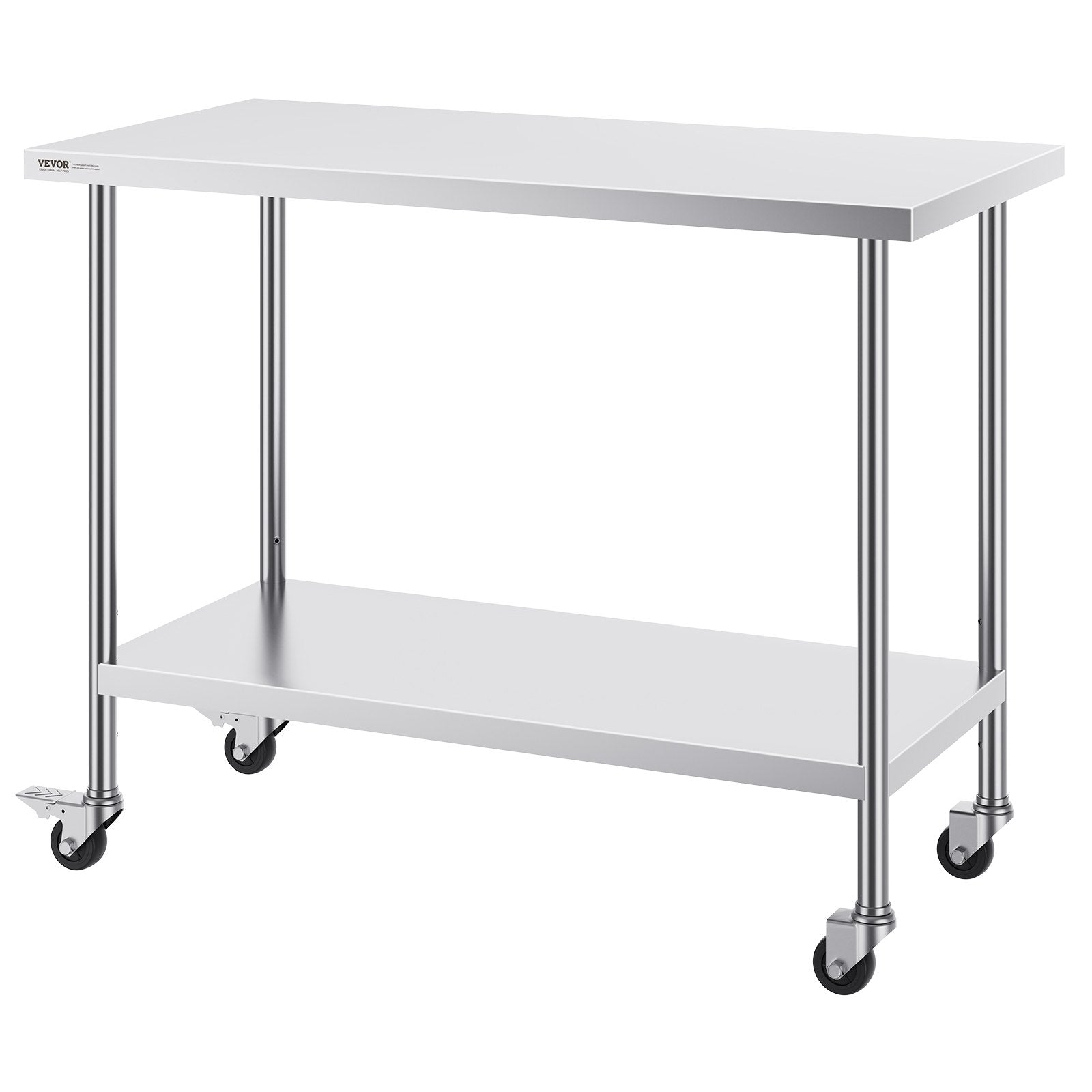 Nerūdijančio plieno darbo stalas VEVOR HETG-24*48, 610 x 1219 mm