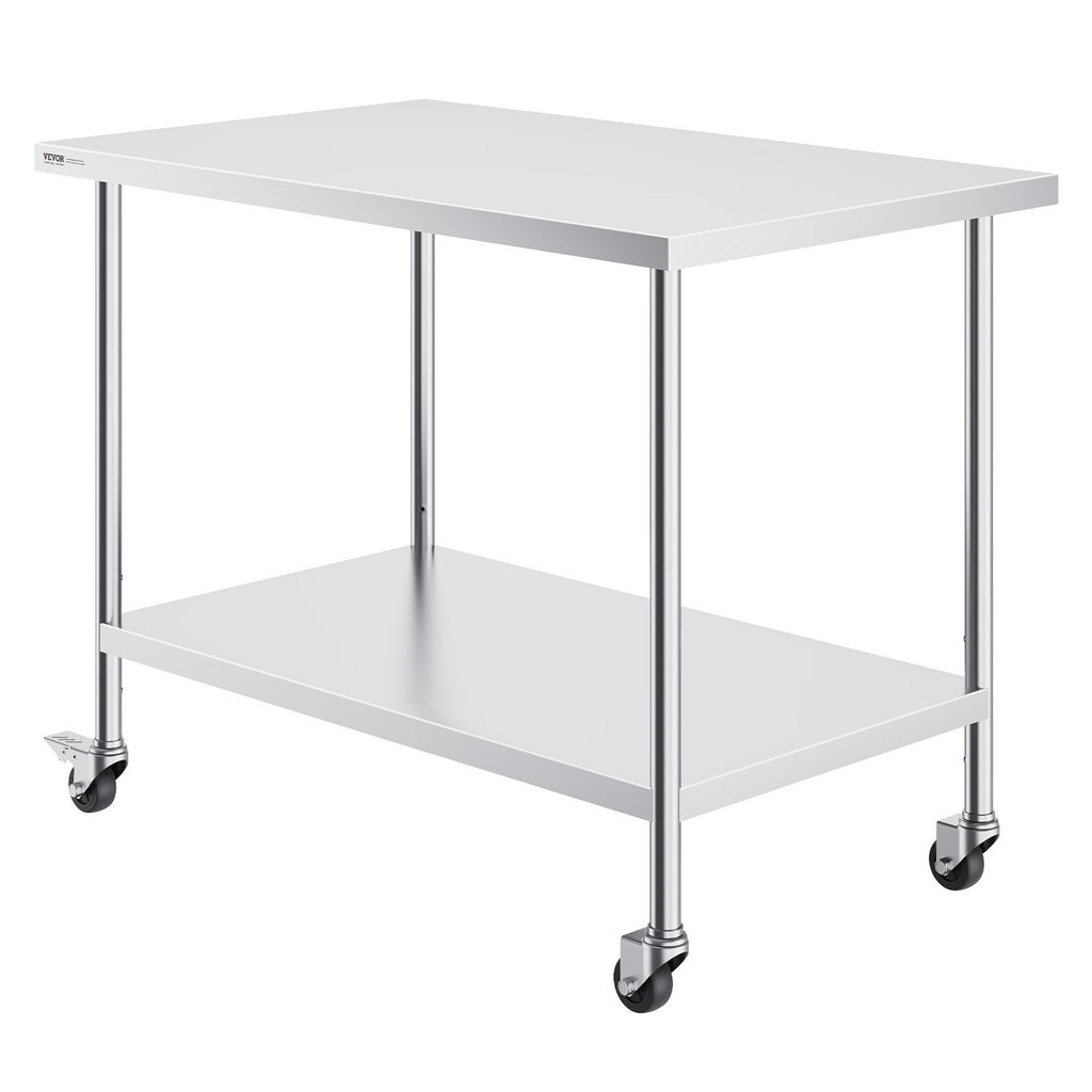 Nerūdijančio plieno darbo stalas VEVOR HETG-30*48, 762 x 1219 mm