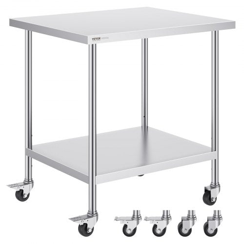 Nerūdijančio plieno darbo stalas VEVOR GZT760*455J, 762 x 457 mm