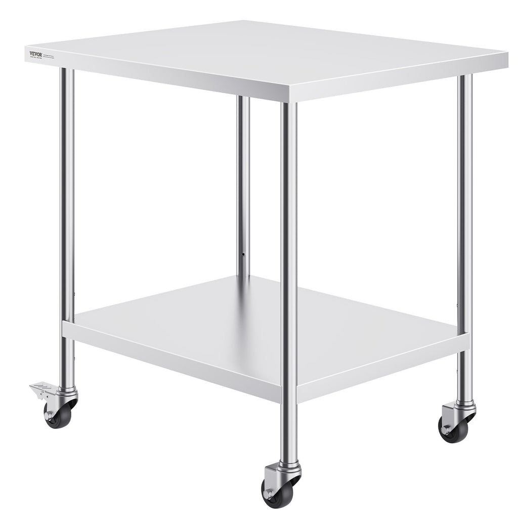 Nerūdijančio plieno darbo stalas VEVOR GZT760*455J, 762 x 457 mm