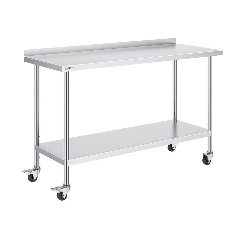 Nerūdijančio plieno darbo stalas VEVOR HETG-24*60-L, 152 x 61 cm