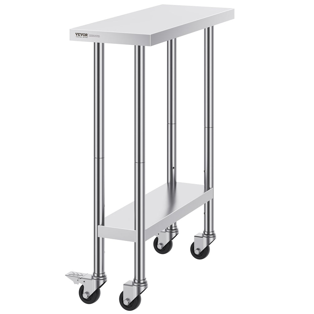 Nerūdijančio plieno darbo stalas VEVOR HETG-30*12, 762 x 305 mm