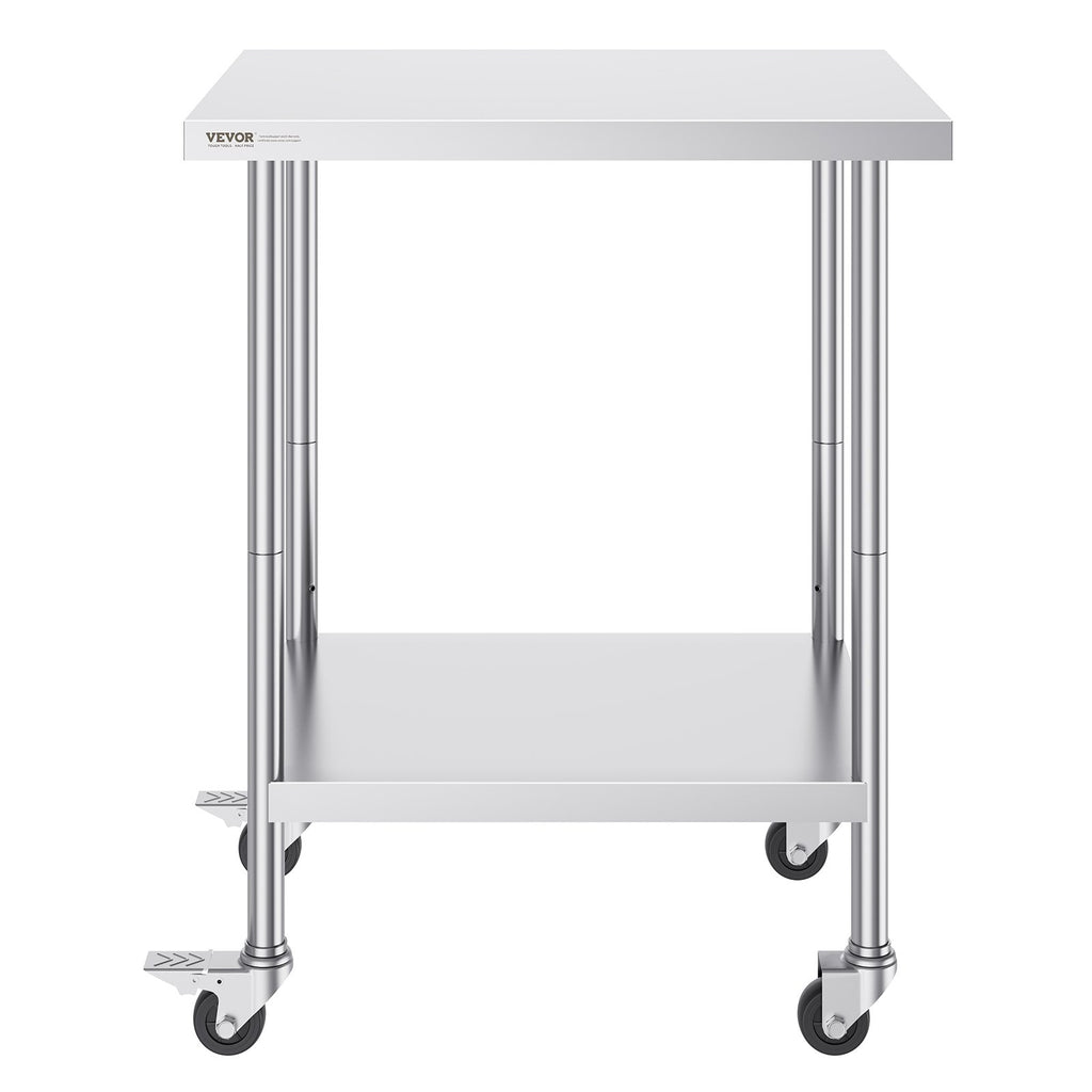 Nerūdijančio plieno darbo stalas VEVOR HETG-24*30, 610 x 762 mm