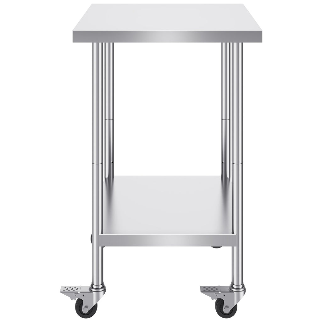 Nerūdijančio plieno darbo stalas VEVOR HETG-24*30, 610 x 762 mm