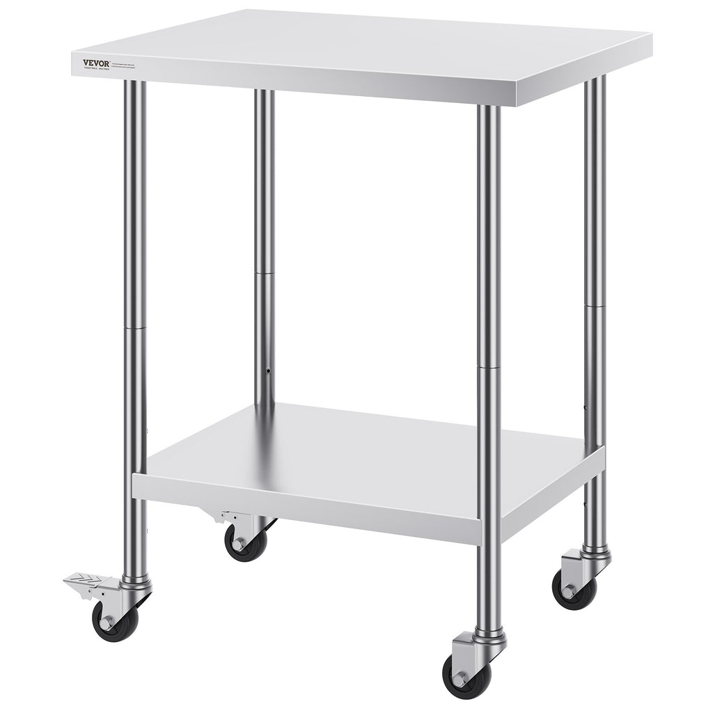 Nerūdijančio plieno darbo stalas VEVOR HETG-24*30, 610 x 762 mm