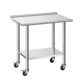 Nerūdijančio plieno darbo stalas VEVOR YH2-J-D-36, 61x91 cm