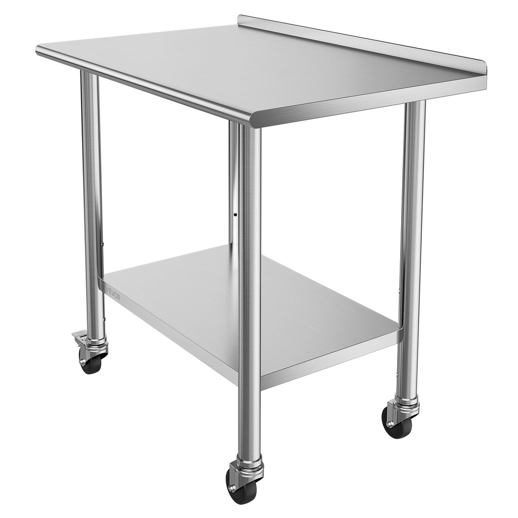 Nerūdijančio plieno darbo stalas VEVOR YH2-J-D-36, 61x91 cm