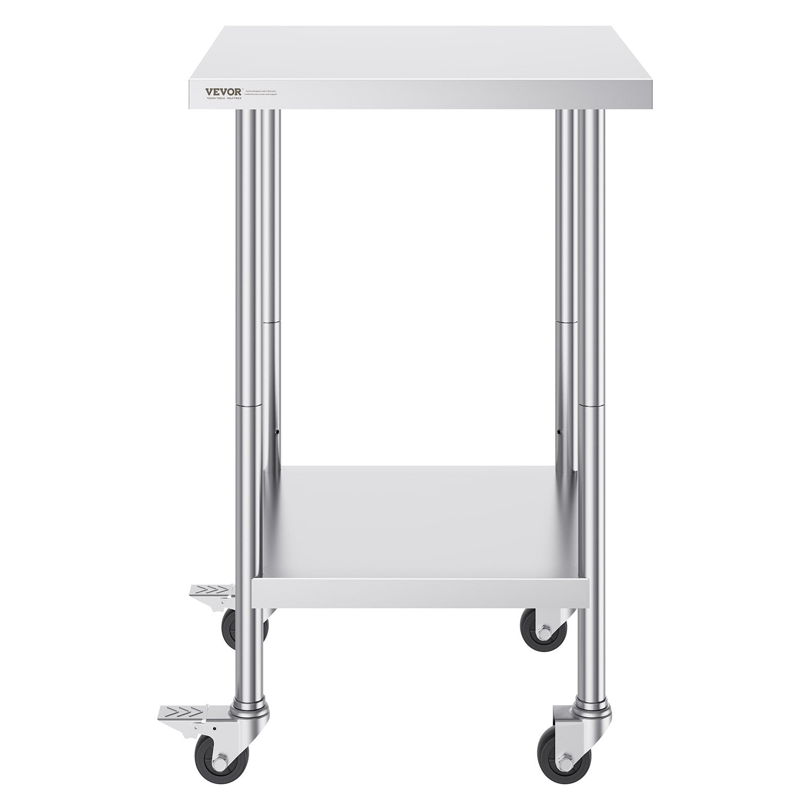 Nerūdijančio plieno darbo stalas VEVOR HETG-24*24, 61x61 cm