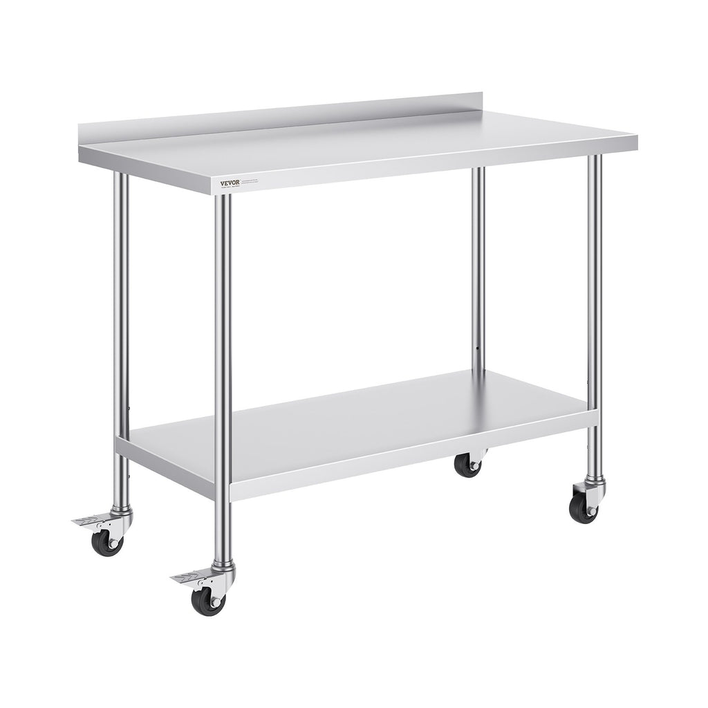 Nerūdijančio plieno darbo stalas VEVOR HETG-24*48-L, 610 x 1219 mm