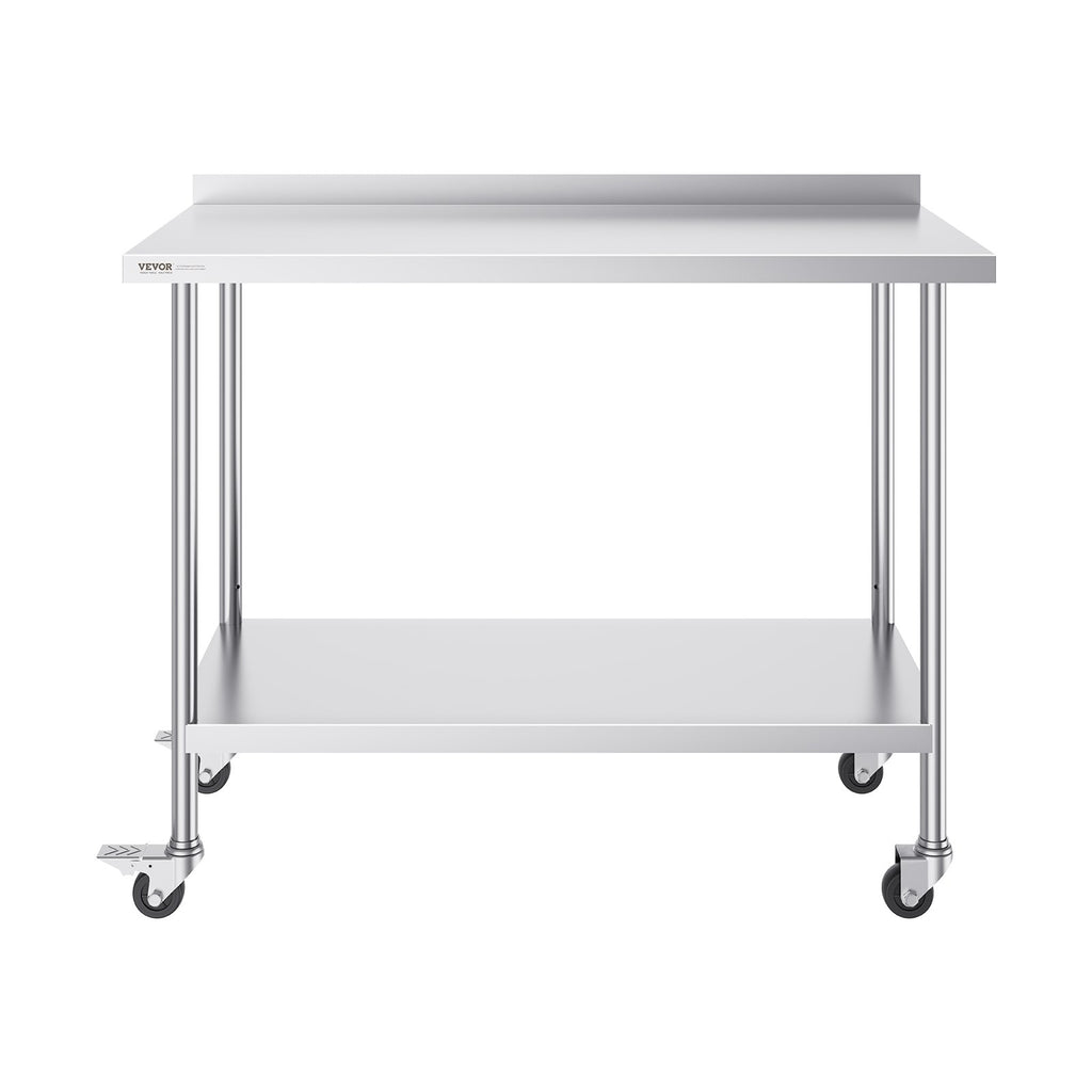 Nerūdijančio plieno darbo stalas VEVOR HETG-24*48-L, 610 x 1219 mm