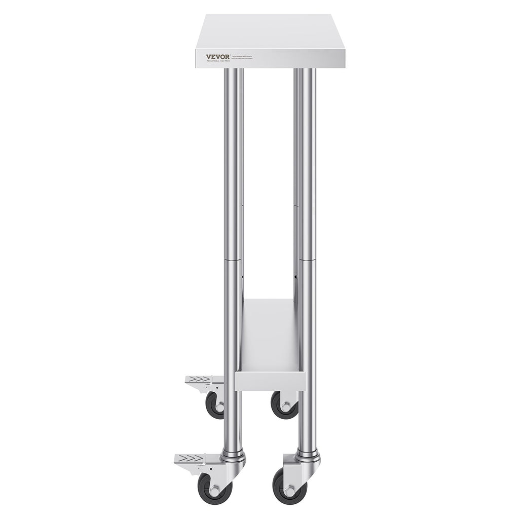 Nerūdijančio plieno darbo stalas VEVOR HETG-24*12, 610 x 350 mm