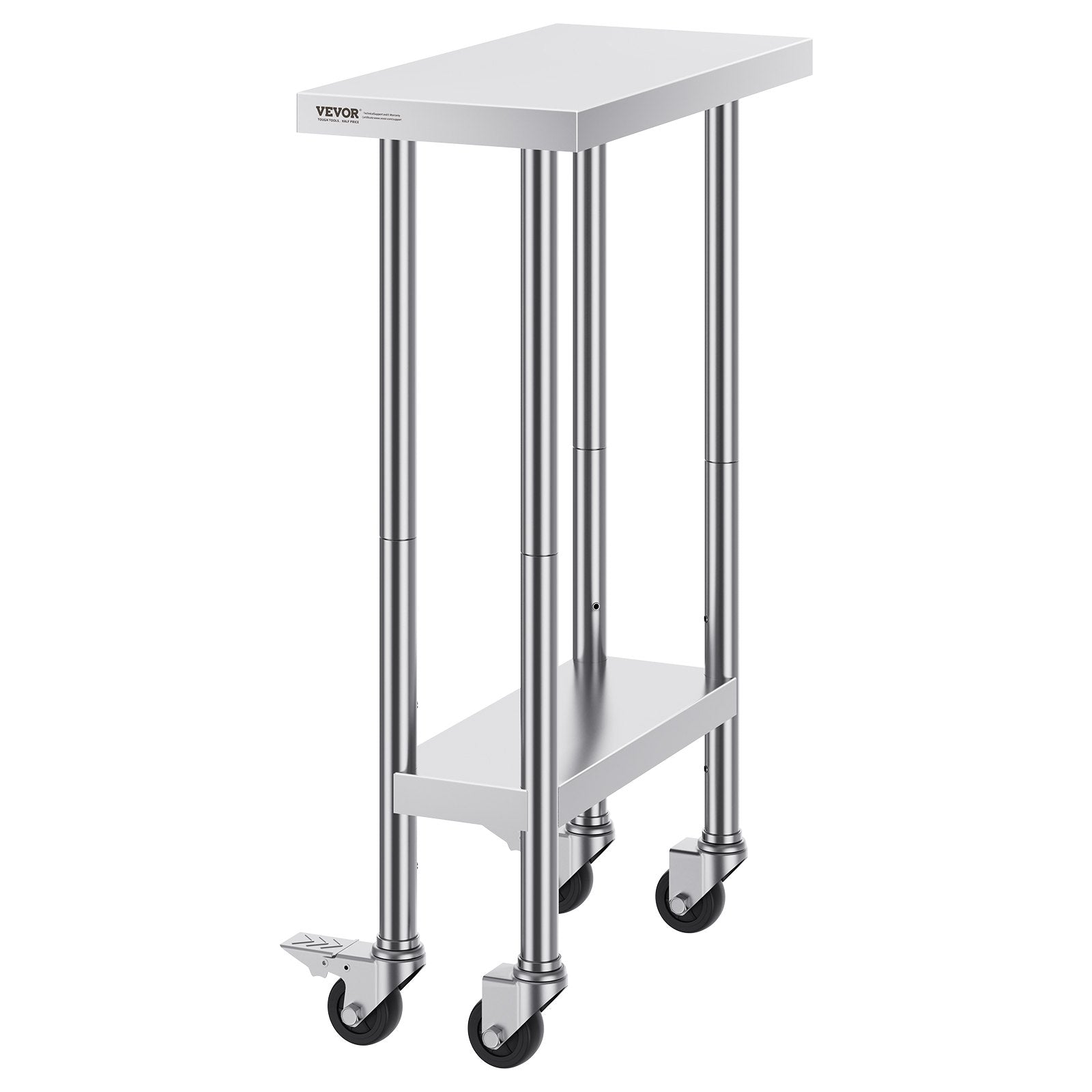 Nerūdijančio plieno darbo stalas VEVOR HETG-24*12, 610 x 350 mm