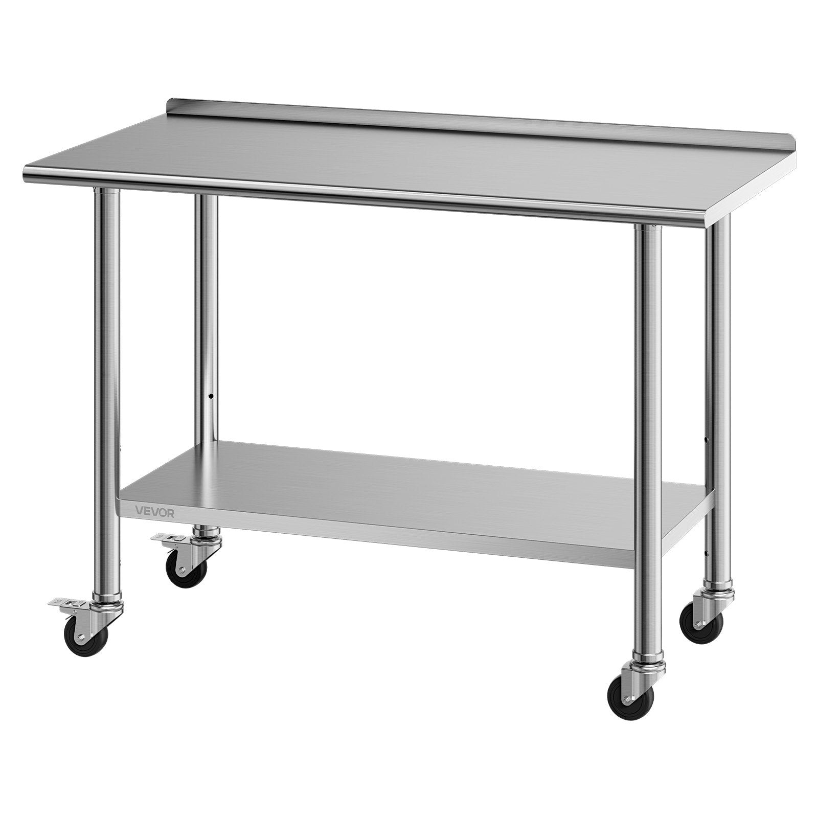 Nerūdijančio plieno darbo stalas VEVOR YH2-J-D-48, 61x122 cm