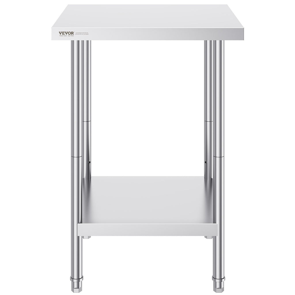 Nerūdijančio plieno paruošimo stalas VEVOR GZT610*610T, 610 x 610 x 864 mm