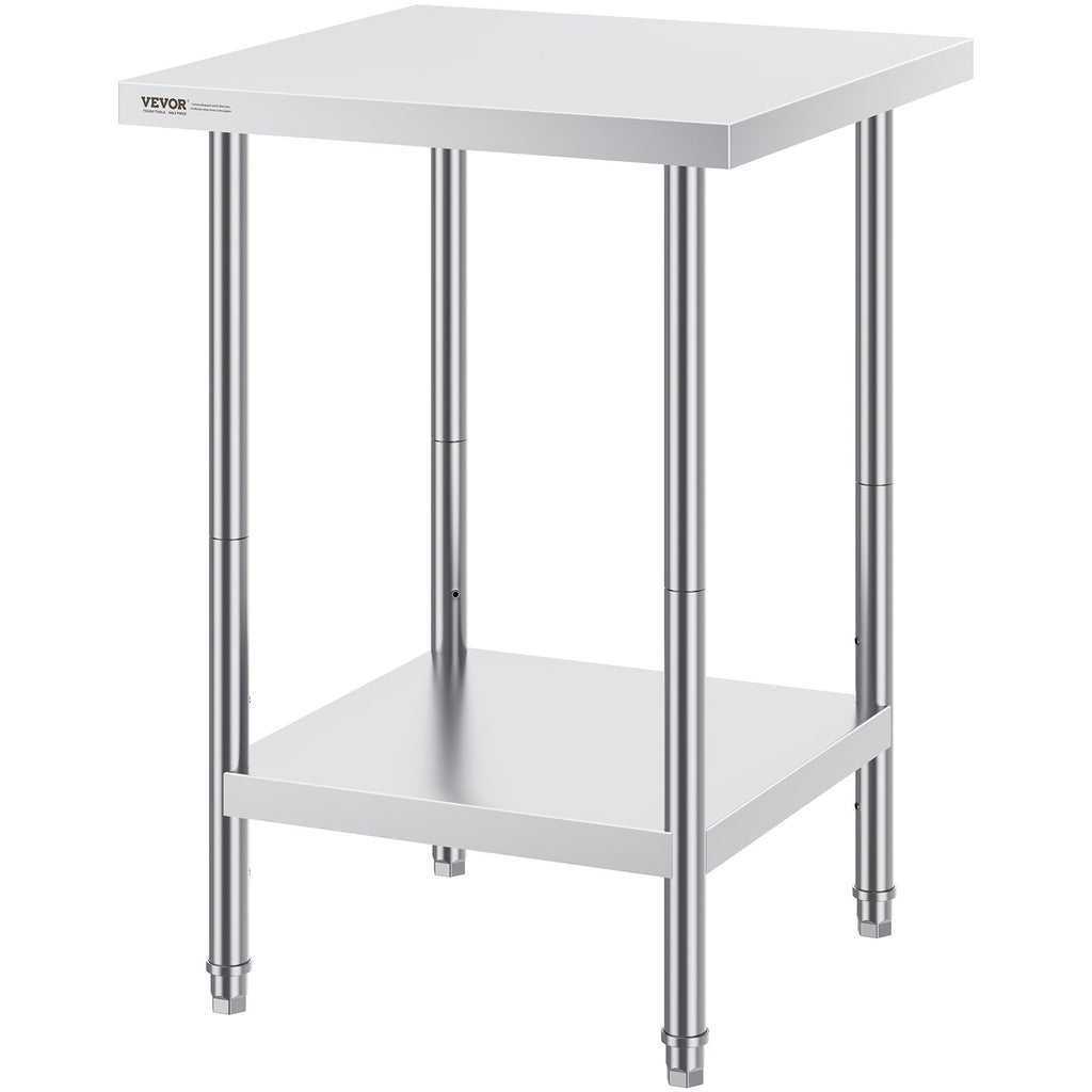 Nerūdijančio plieno paruošimo stalas VEVOR GZT610*610T, 610 x 610 x 864 mm