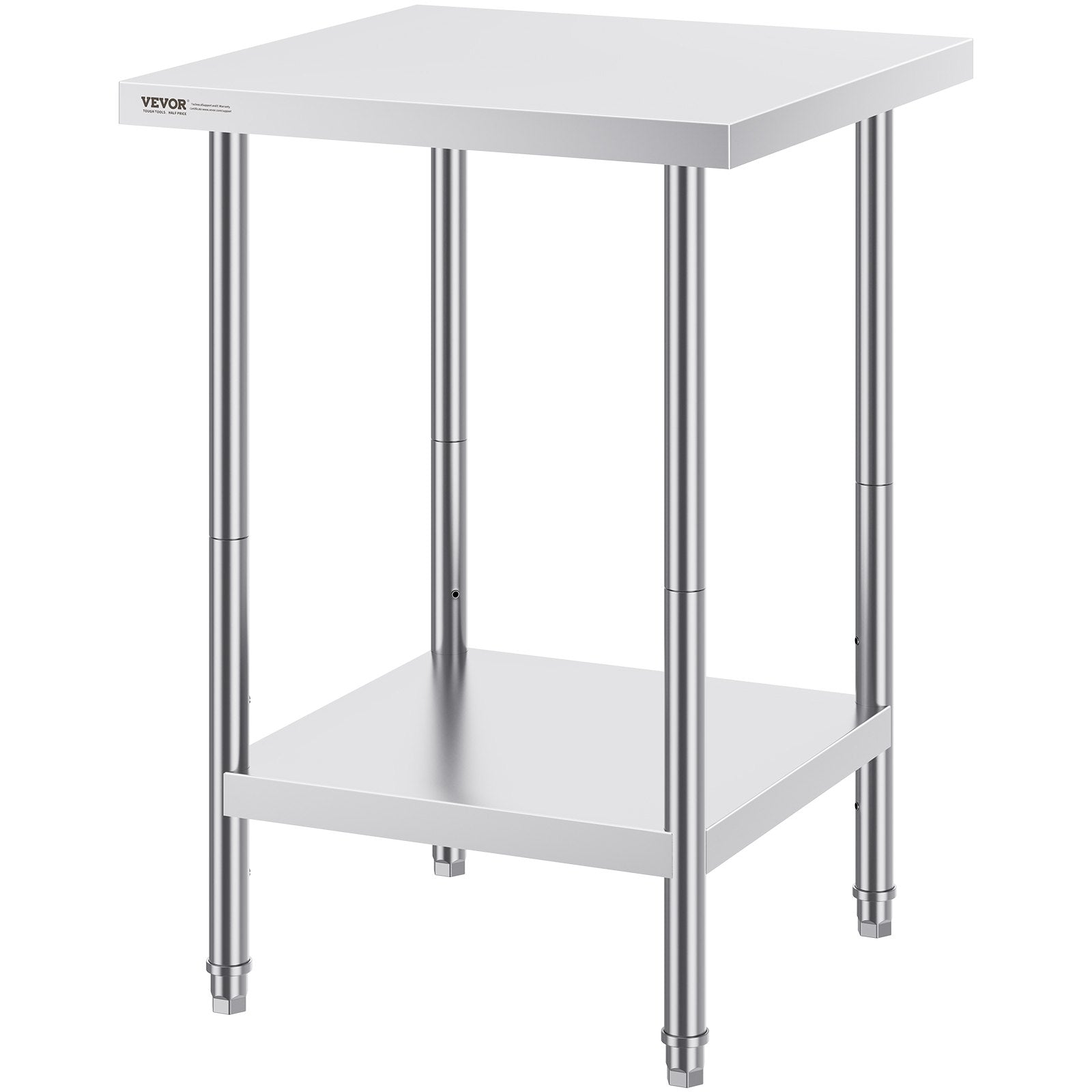 Nerūdijančio plieno paruošimo stalas VEVOR GZT610*610T, 610 x 610 x 864 mm