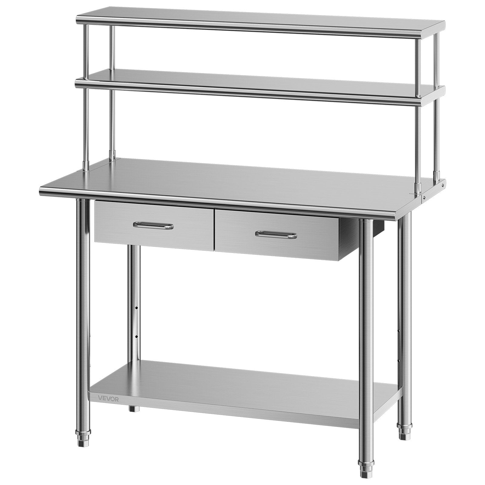 Nerūdijančio plieno darbo stalas VEVOR YH2-48-XP, 61x122 cm