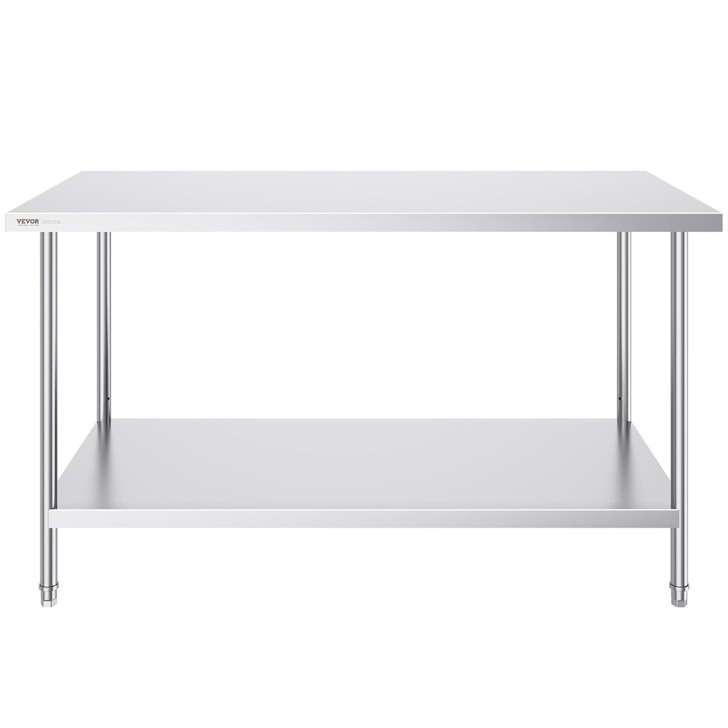 Nerūdijančio plieno paruošimo stalas VEVOR HET-30*60, 76 x 152 cm