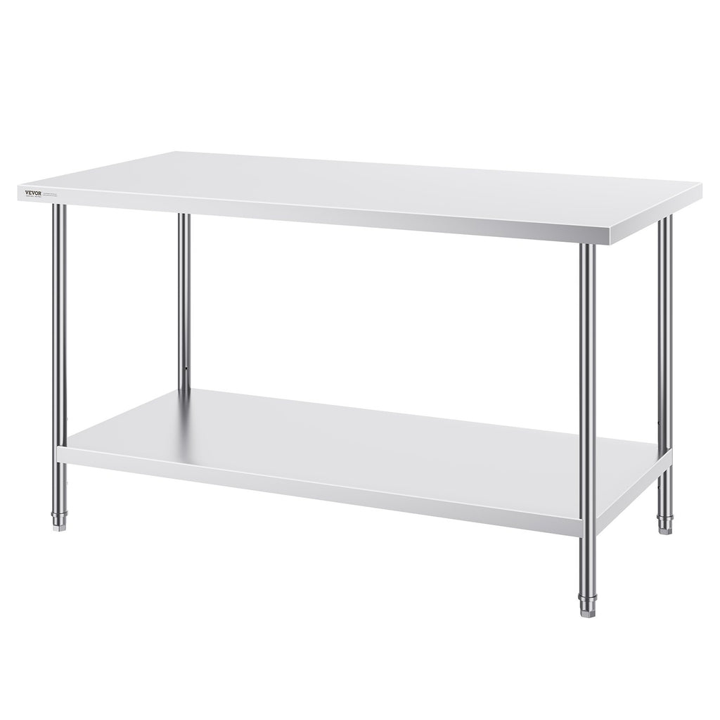 Nerūdijančio plieno paruošimo stalas VEVOR HET-30*60, 76 x 152 cm