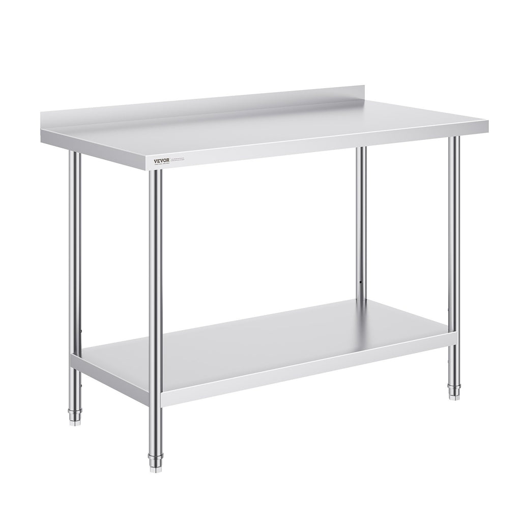 Nerūdijančio plieno darbo stalas VEVOR HET-24*48-L, 610 x 1219 mm