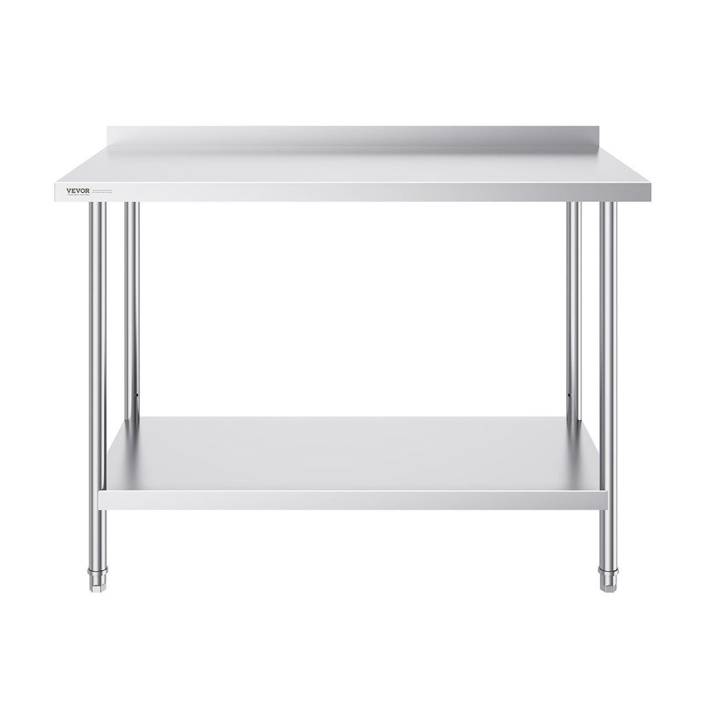 Nerūdijančio plieno darbo stalas VEVOR HET-24*48-L, 610 x 1219 mm