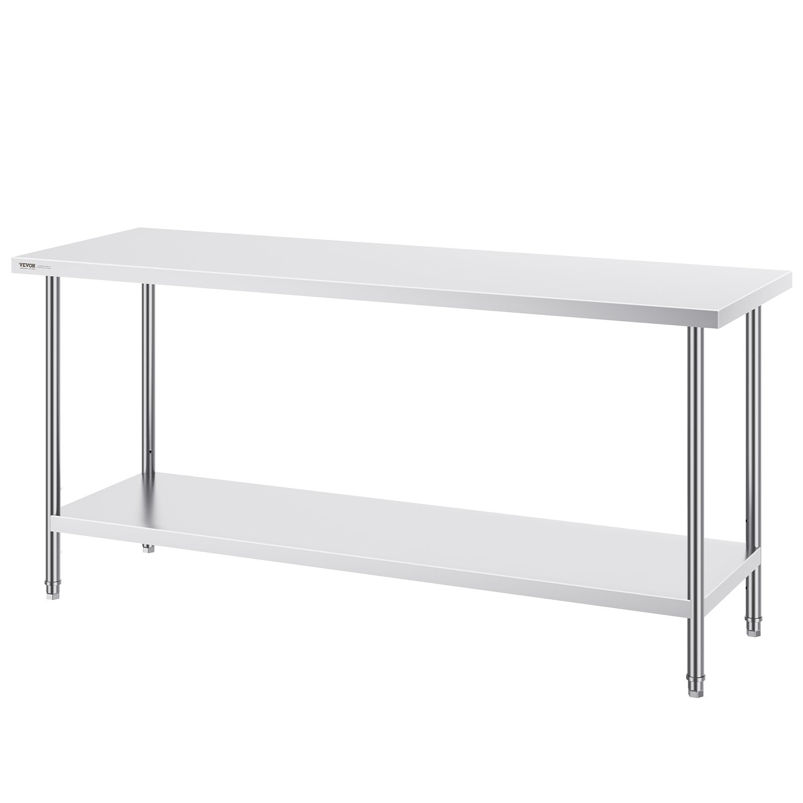 Nerūdijančio plieno darbo stalas VEVOR HET-24*72, 61 x 183 cm
