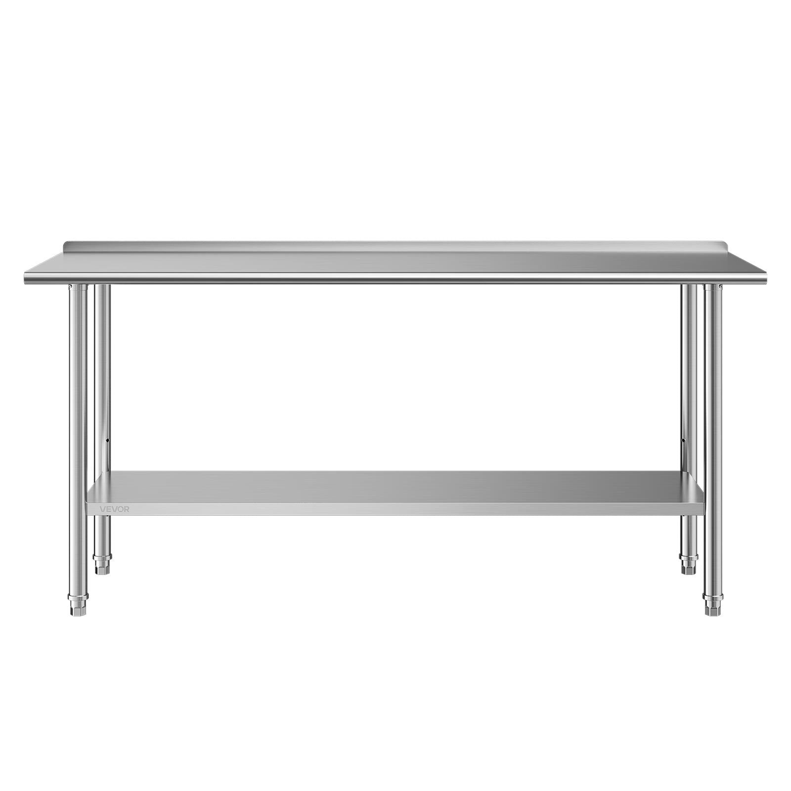Nerūdijančio plieno darbo stalas VEVOR YH2-D-72, 61x183 cm