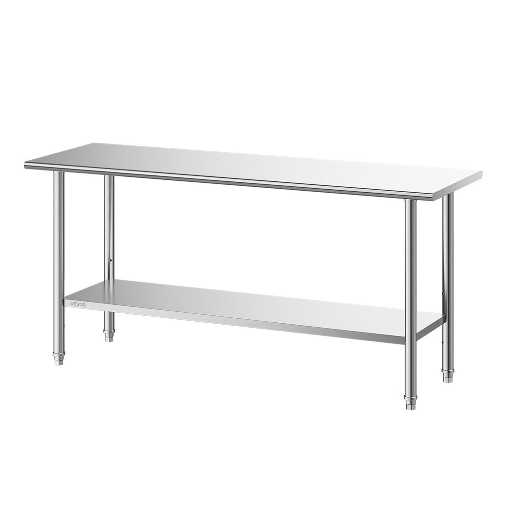 Nerūdijančio plieno darbo stalas VEVOR YH2-72, 61x183 cm