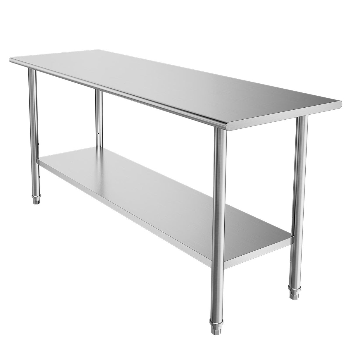Nerūdijančio plieno darbo stalas VEVOR YH2-72, 61x183 cm
