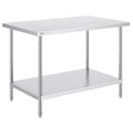 Nerūdijančio plieno paruošimo stalas VEVOR HET-30*48, 762 x 1219 mm