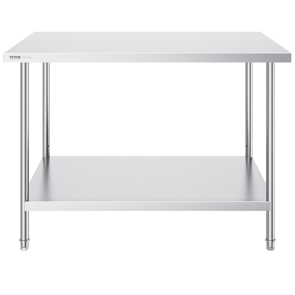 Nerūdijančio plieno paruošimo stalas VEVOR HET-30*48, 762 x 1219 mm