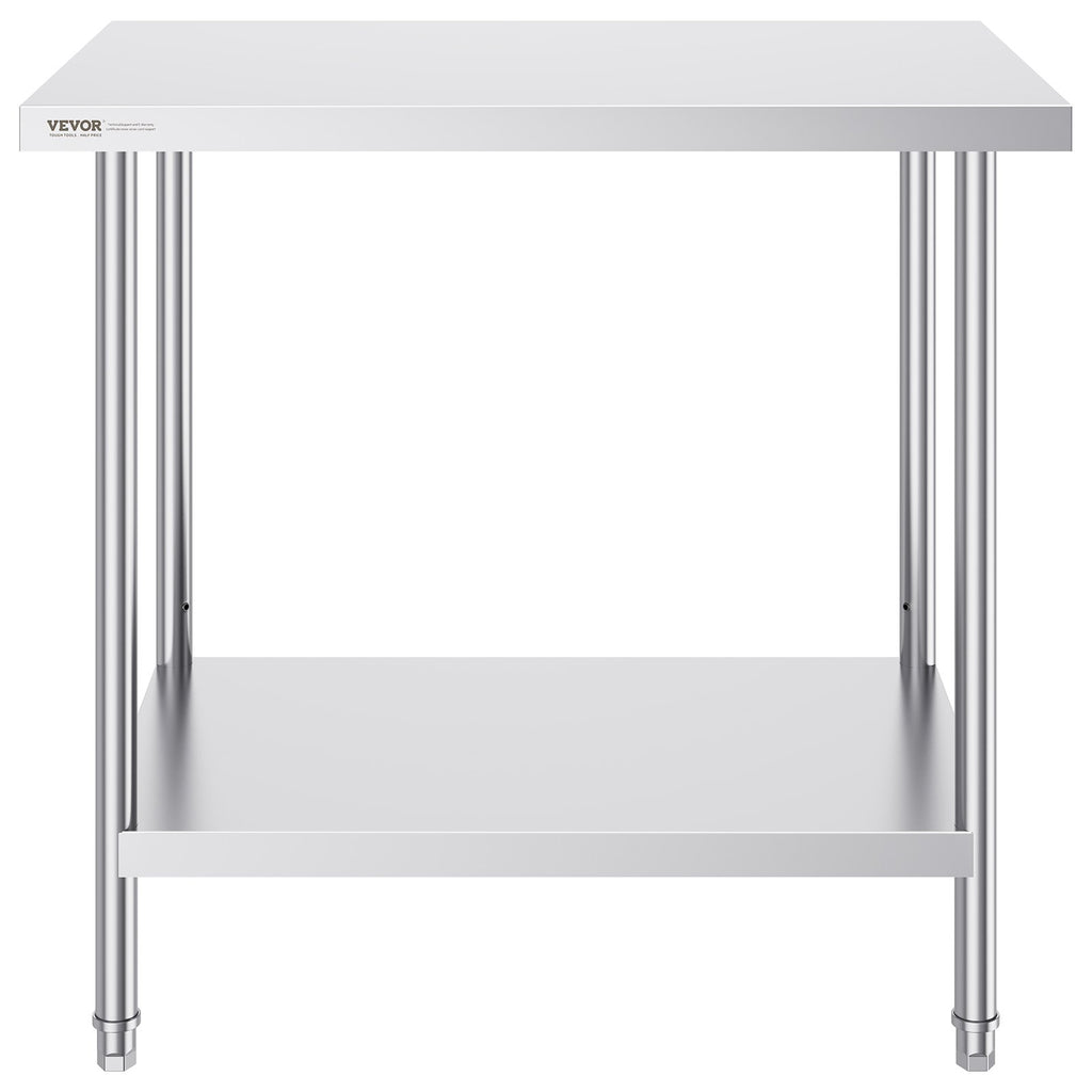 Nerūdijančio plieno paruošimo stalas VEVOR HET-24*36, 61 x 91 cm