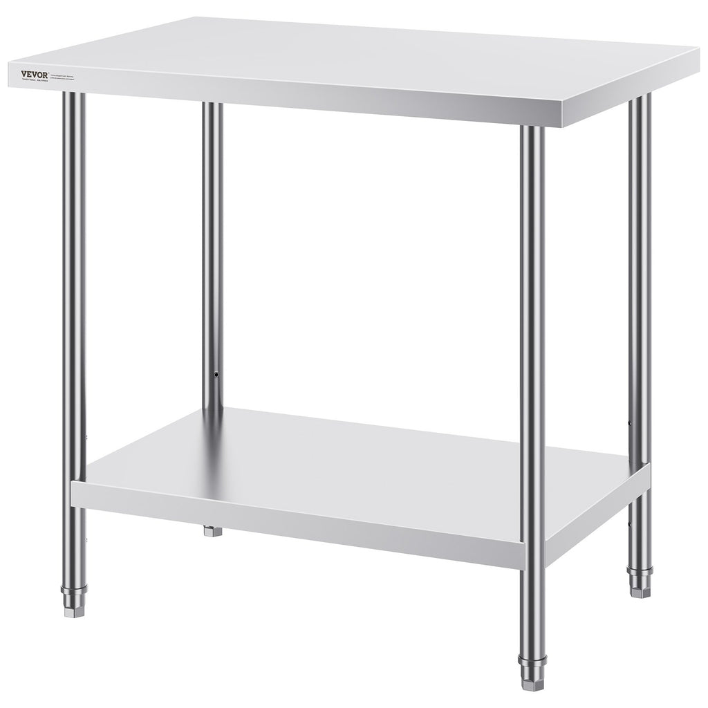 Nerūdijančio plieno paruošimo stalas VEVOR HET-24*36, 61 x 91 cm