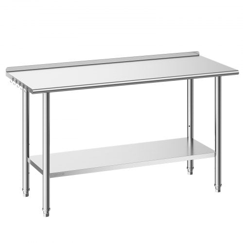 Nerūdijančio plieno darbo stalas VEVOR YH2-D-60, 61x152 cm