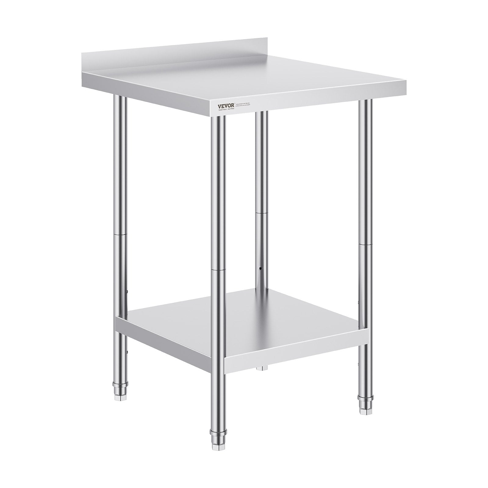 Nerūdijančio plieno darbo stalas VEVOR GZT610*610TH, 610 x 610 mm
