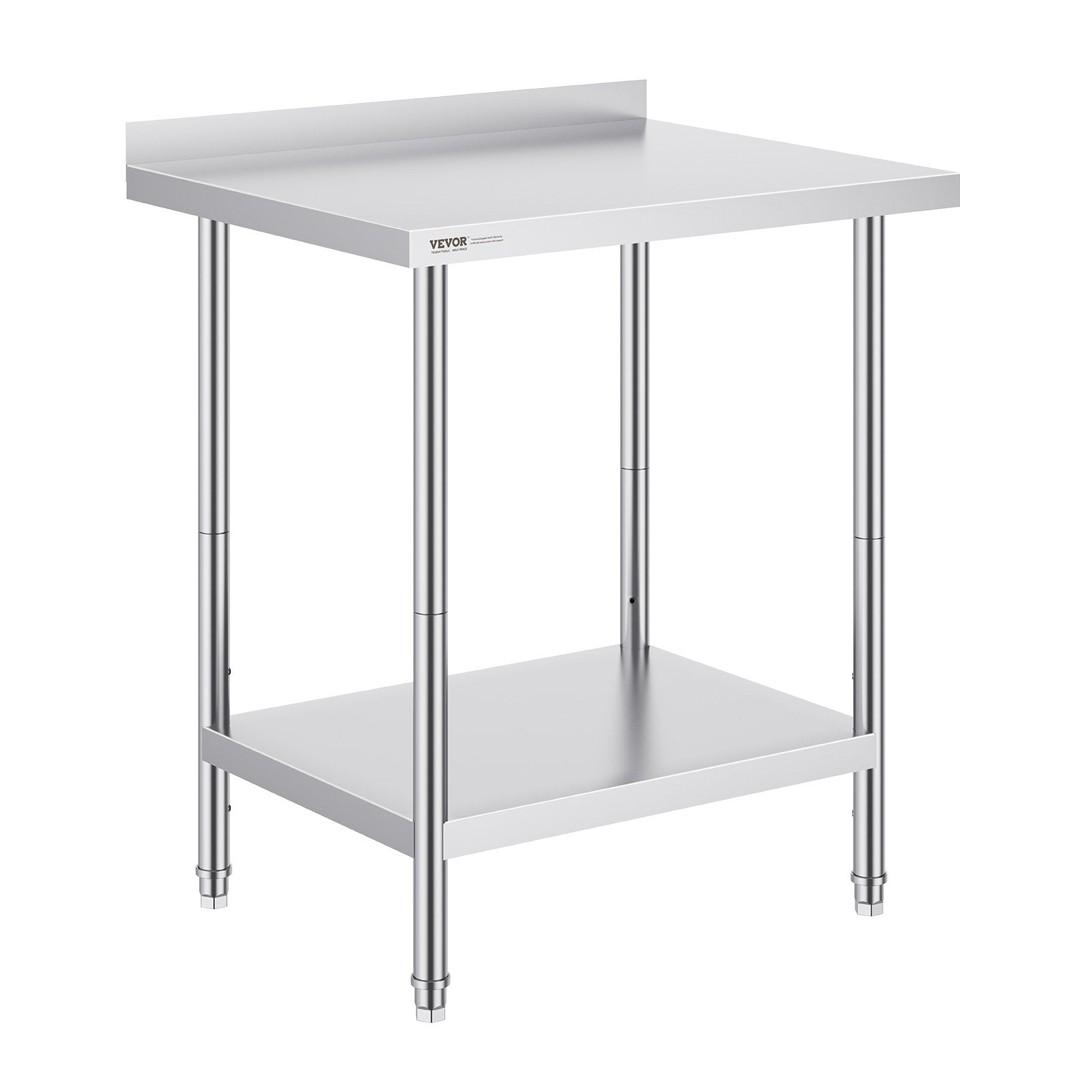 Nerūdijančio plieno darbo stalas VEVOR HET-24*30-L, 610 x 762 x 914 mm