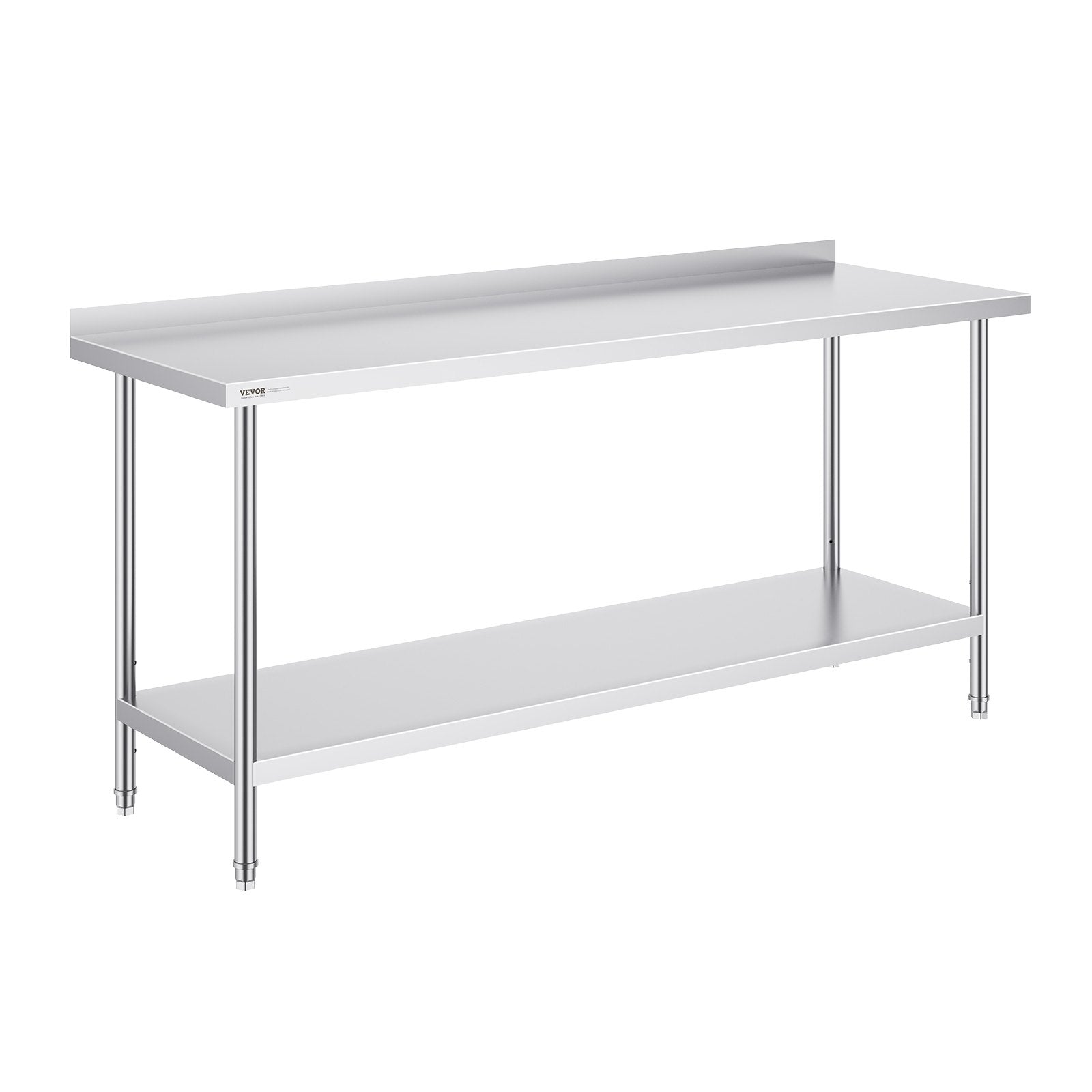 Nerūdijančio plieno darbo stalas VEVOR HET-24*72-L, 610x1829x914 mm