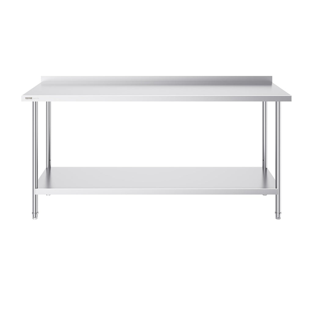 Nerūdijančio plieno darbo stalas VEVOR HET-24*72-L, 610x1829x914 mm