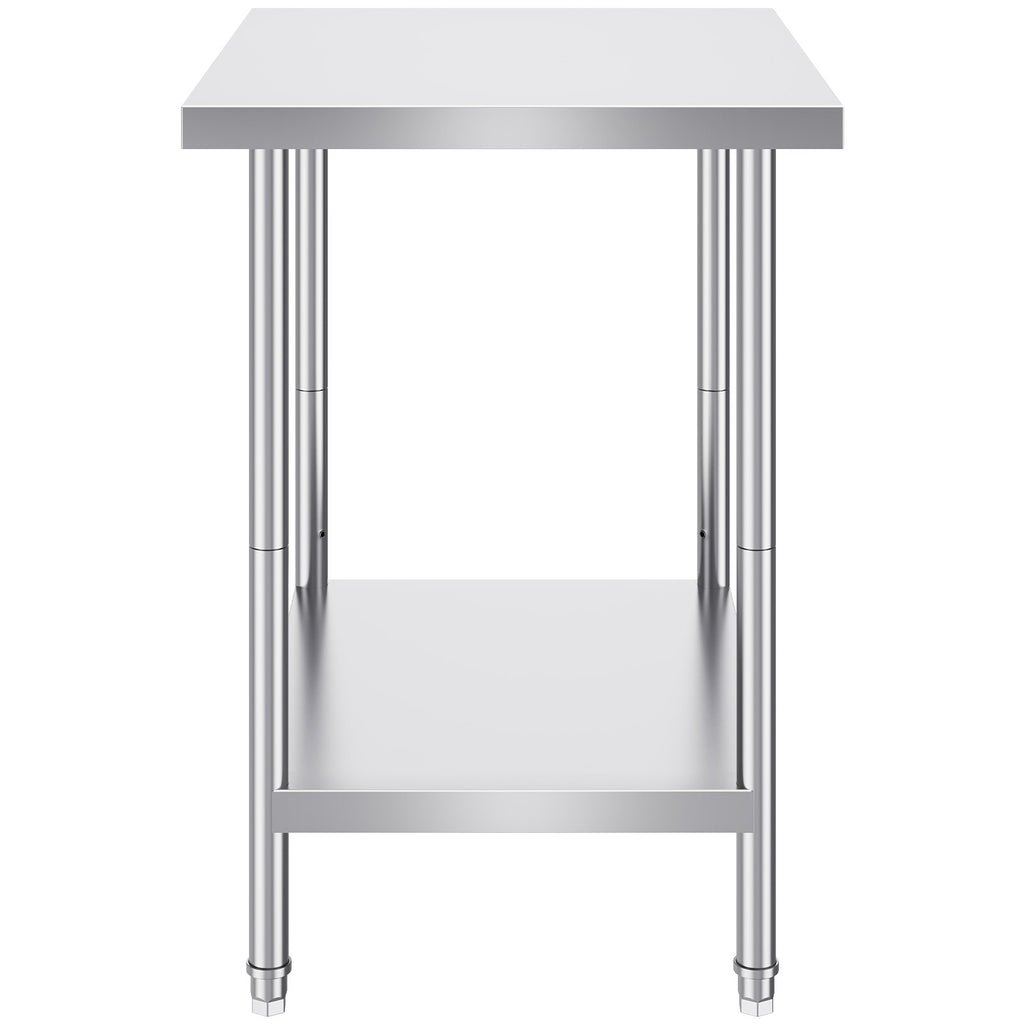 Nerūdijančio plieno darbo stalas VEVOR HET-24*30, 610 x 762 x 864 mm