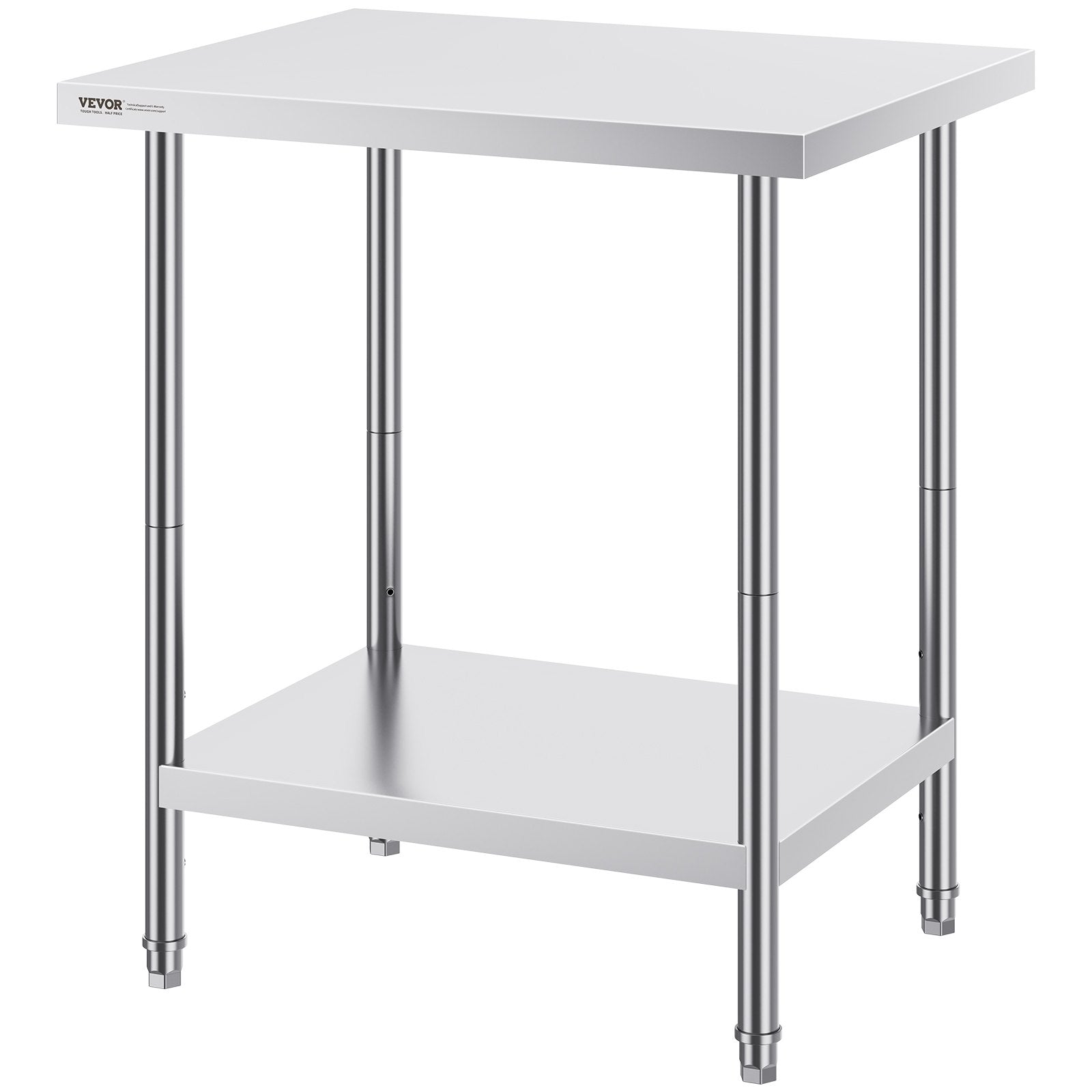 Nerūdijančio plieno darbo stalas VEVOR HET-24*30, 610 x 762 x 864 mm