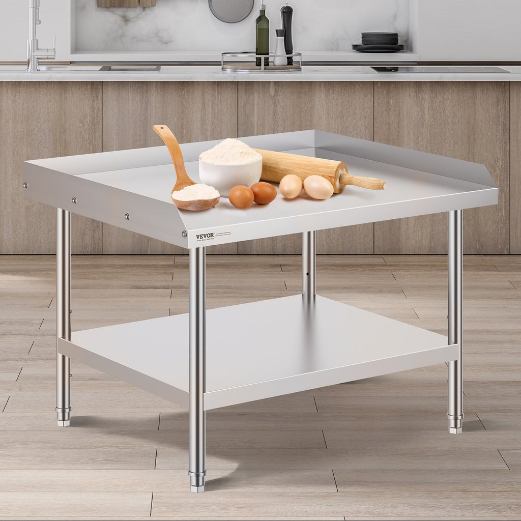 Nerūdijančio plieno darbo stalas VEVOR SKT910*760T, 76 x 91 cm