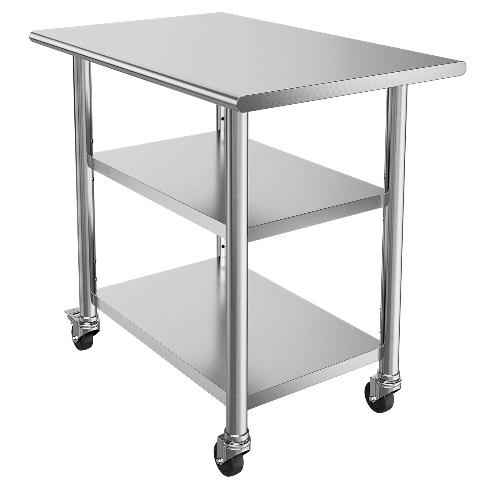 Nerūdijančio plieno darbo stalas VEVOR YH3-J-36, 61 x 91,5 cm